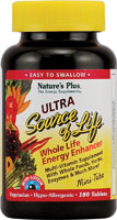 NaturesPlus Ultra Source of Life Whole Life Energy Enhancer с лютеином -- 180 мини-таблеток NaturesPlus