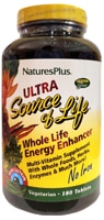 Ultra Source of Life® Whole Life Energy Enhancer with Lutein No Iron -- 180 Tablets (Таблетки) NaturesPlus