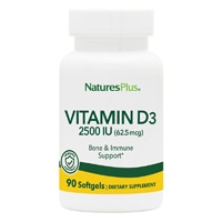 Витамин D3 - 2500 МЕ - 90 желатиновых капсул - NaturesPlus NaturesPlus