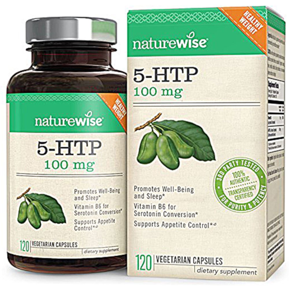 Naturewise 5-HTP — 100 мг — 120 вегетарианских капсул NatureWise