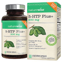 5-HTP Plus -- 200 mg - 60 Vegetarian Capsules (Вегетарианские капсулы) NatureWise