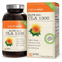 CLA 1300 Elite 95% -- 1300 mg - 180 Softgels (Мягкие капсулы) NatureWise