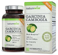 Naturewise Garcinia Cambogia -- 180 вегетарианских капсул NatureWise