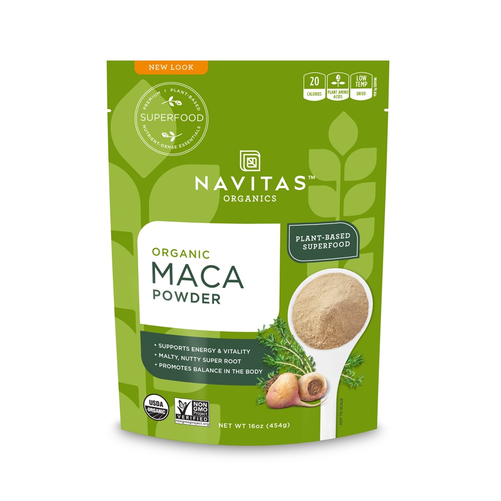 Maca Powder (Порошок) -- 16 oz (Унции) Navitas Organics