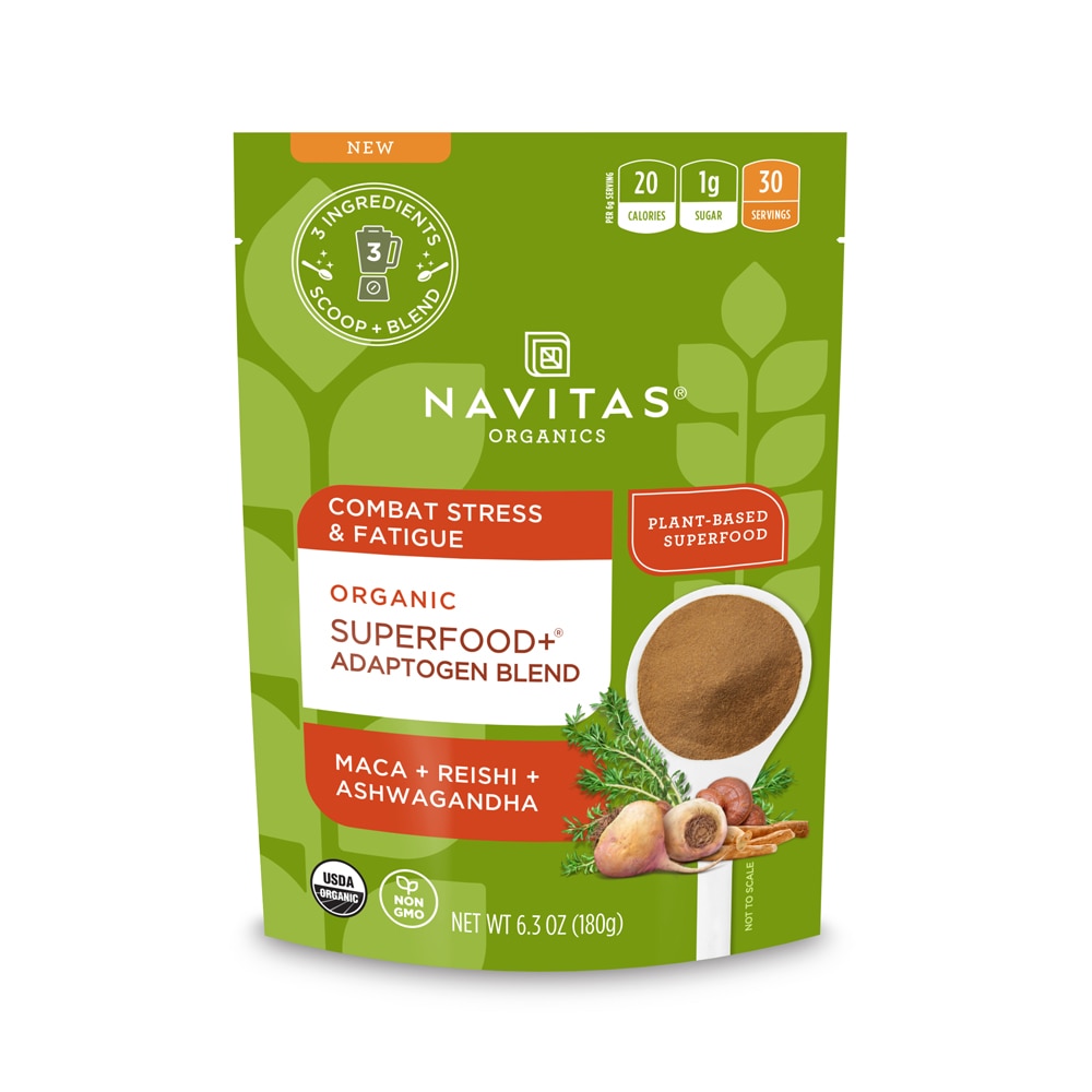 Organic Superfood + Adaptogen Blend -- 6.3 oz (Унции) Navitas Organics