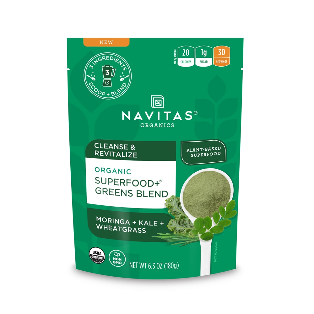 Смесь Navitas Organics Superfood + Greens — 6,3 унции Navitas Organics
