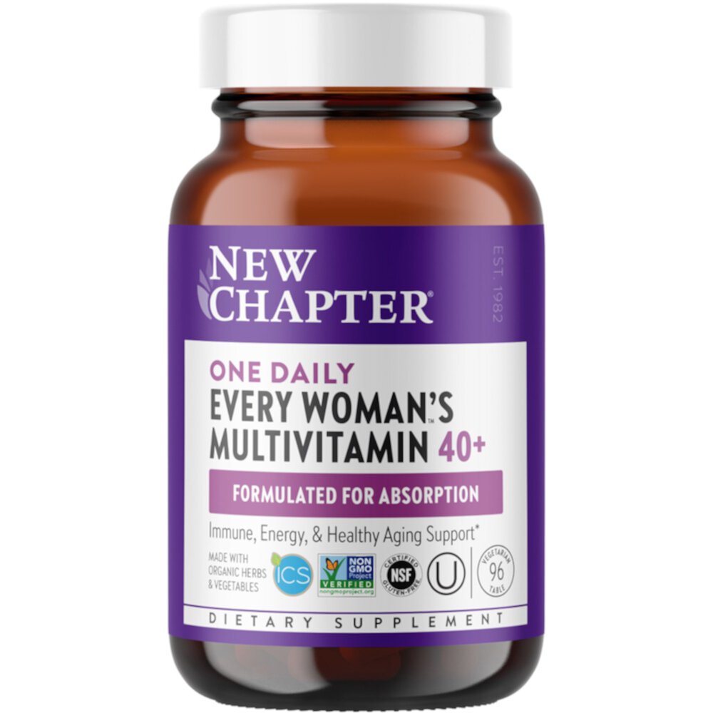 Мультивитамин для женщин 40+ - 96 вегетарианских таблеток - New Chapter New Chapter