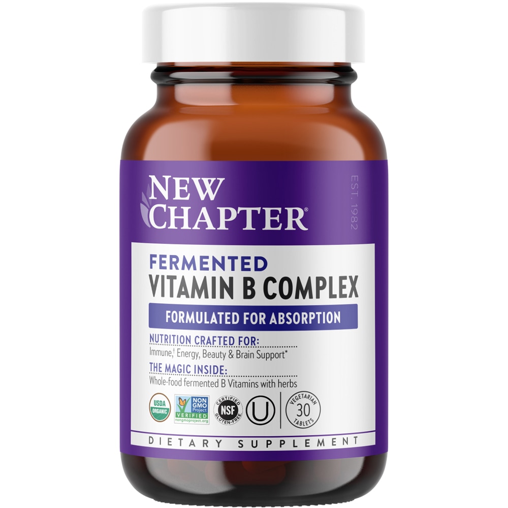 Ферментированный Витамин B Комплекс - 30 Вегетарианских Таблеток - New Chapter New Chapter