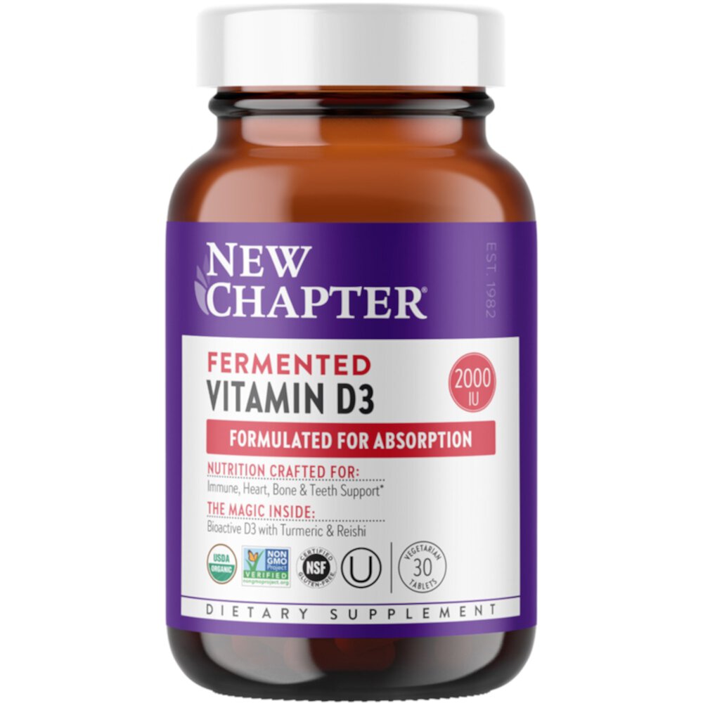 New Chapter Ферментированный витамин D3 — 30 вегетарианских таблеток New Chapter