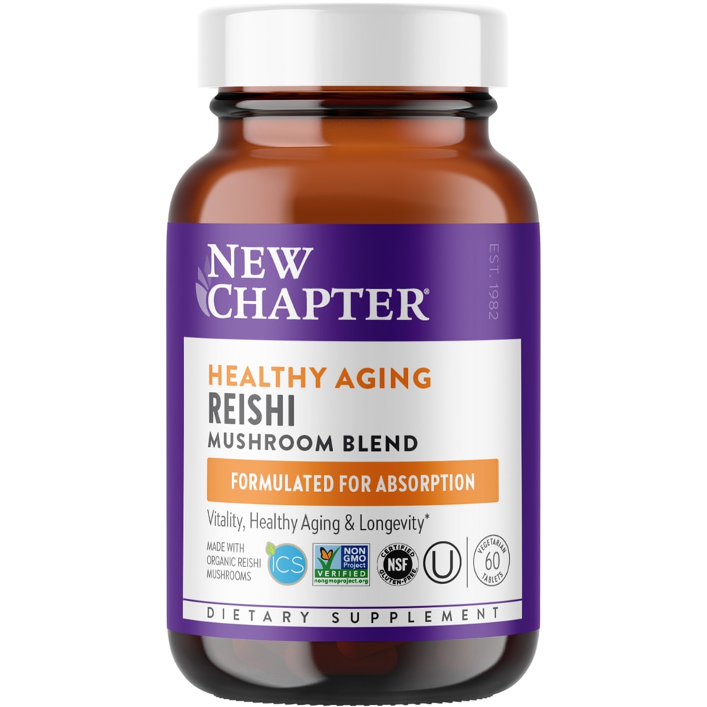 Healthy Aging Reishi Mushroom Blend -- 60 Capsules (Капсулы) New Chapter