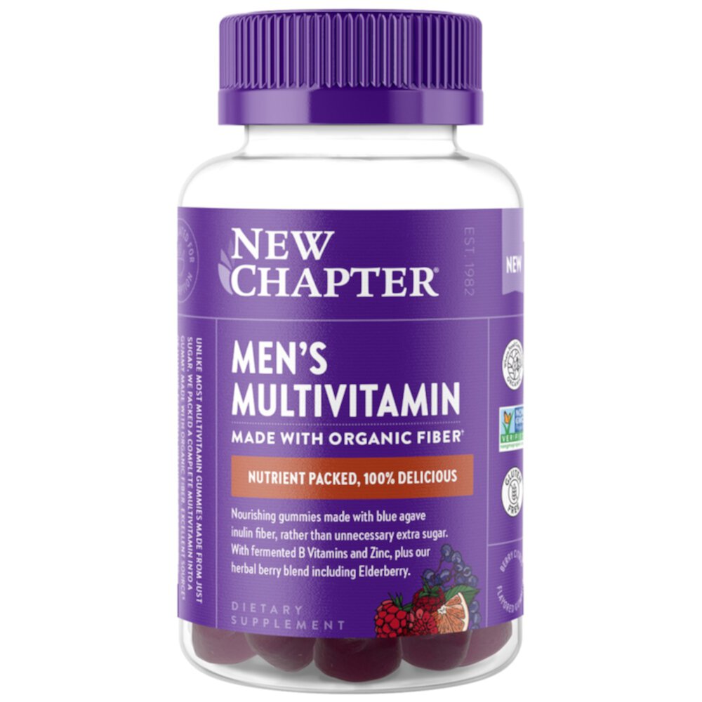 Men's Multivitamin Gummies (Жевательные конфеты) Berry Citrus -- 75 Gummies New Chapter