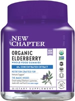 Organic Elderberry Whole Food Gummies (Жевательные конфеты) -- 60 Gummies New Chapter