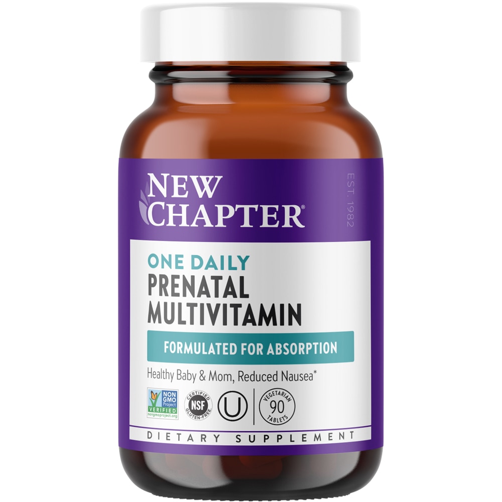 One Daily Prenatal Multivitamin -- 90 Vegetarian Tablets (Вегетарианские таблетки) New Chapter