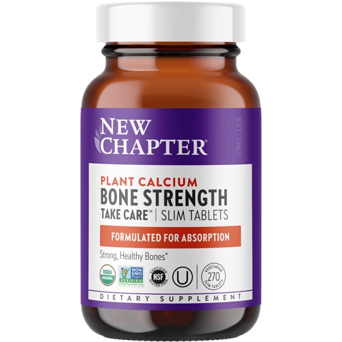 Bone Strength Take Care - Organic Plant Calcium Supplement -- 270 Vegetarian Slim Tablets (Тонкие таблетки) New Chapter