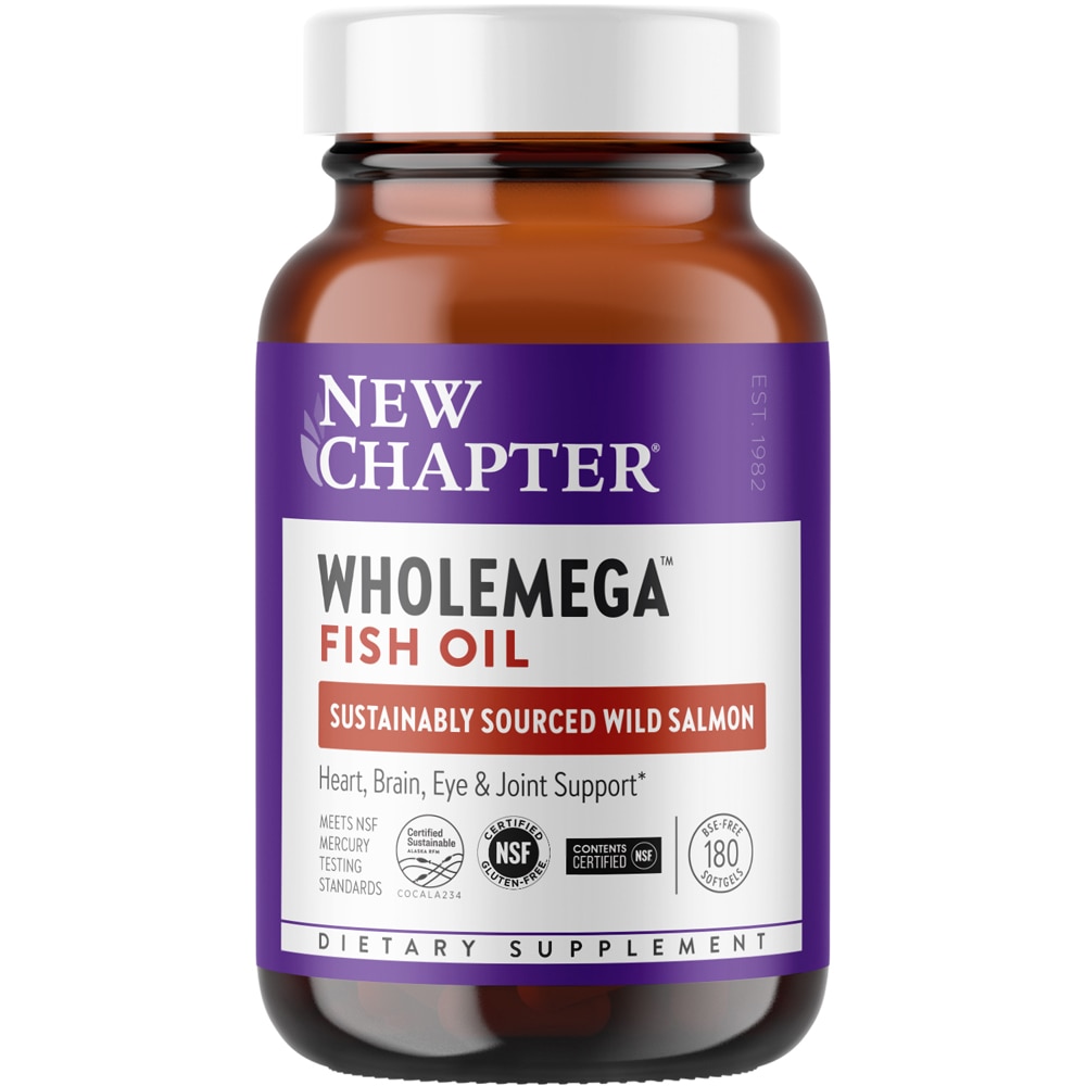 Wholemega Fish Oil -- 180 Softgels (Мягкие капсулы) New Chapter