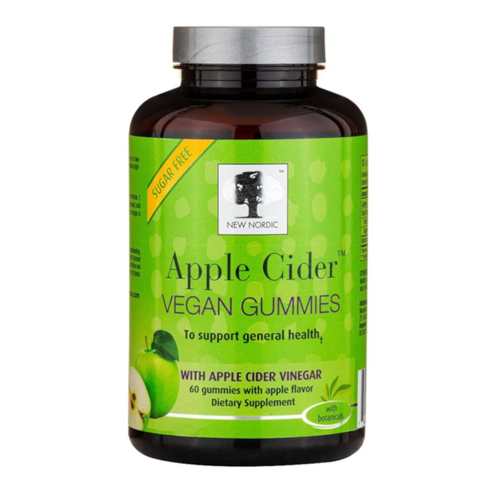 Apple Cider Vegan Gummies (Жевательные конфеты) -- 60 Gummies New Nordic