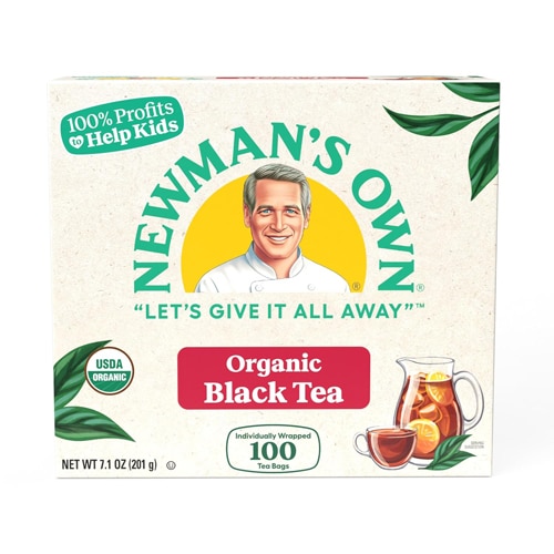 Королевский черный чай Newman's Own Organics, 100 чайных пакетиков Newman's Own