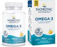 Nordic Naturals Омега-3 лимон - 690 мг - 60 мягких желатиновых капсул Nordic Naturals
