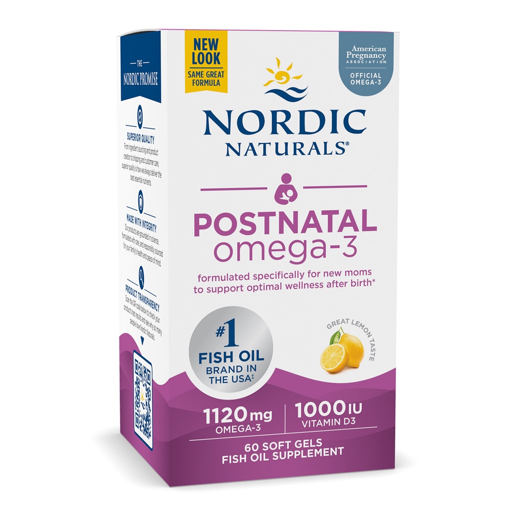 Postnatal Omega-3 -- 650 mg - 60 Softgels Nordic Naturals