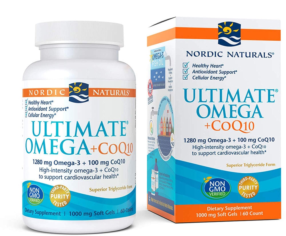 Ultimate Omega + CoQ10 - 1000 мг - 60 мягких капсул - Nordic Naturals Nordic Naturals