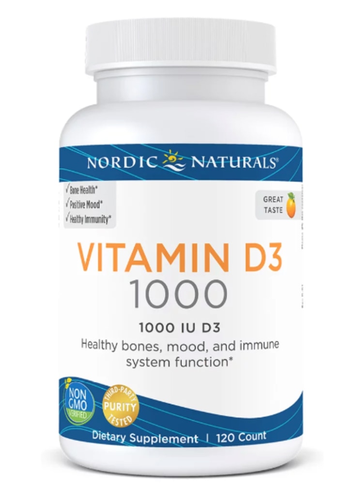 Vitamin D3 1000 Orange -- 1000 IU - 120 Softgels (Мягкие капсулы) Nordic Naturals