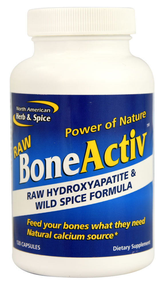 BoneActiv™ Raw Hydroxyapatite & Wild Spice Formula -- 120 Capsules (Капсулы) North American Herb & Spice