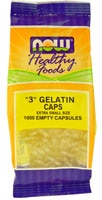 "3" Empty Gelatin Caps Extra Small -- 1000 Capsules (Капсулы) NOW Foods