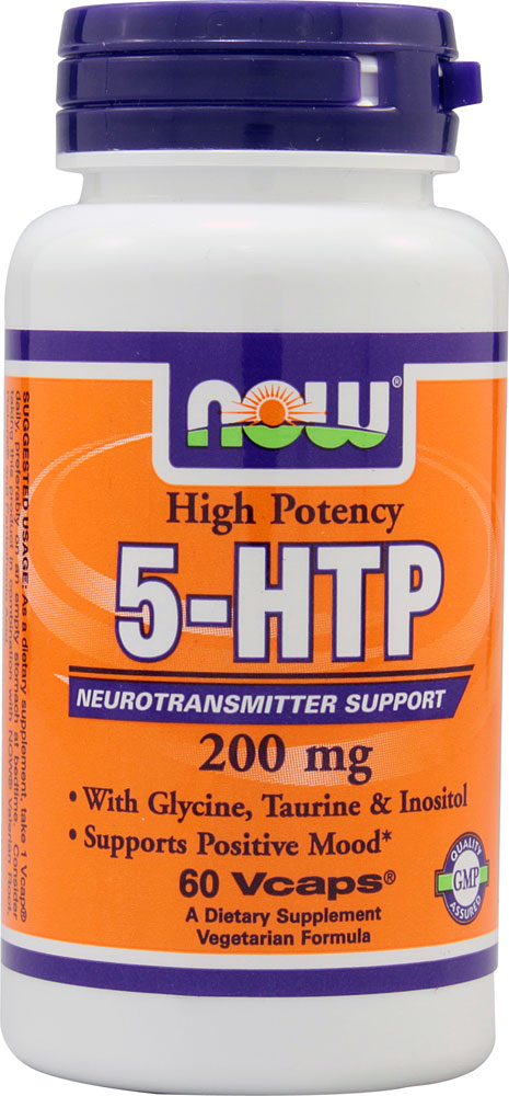 NOW 5-HTP -- 200 мг -- 60 растительных капсул NOW Foods