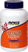 NOW 7-KETO LeanGels — 100 мг — 120 мягких капсул NOW Foods