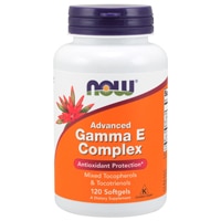 Advanced Gamma E Complex -- 120 Softgels (Мягкие капсулы) NOW Foods