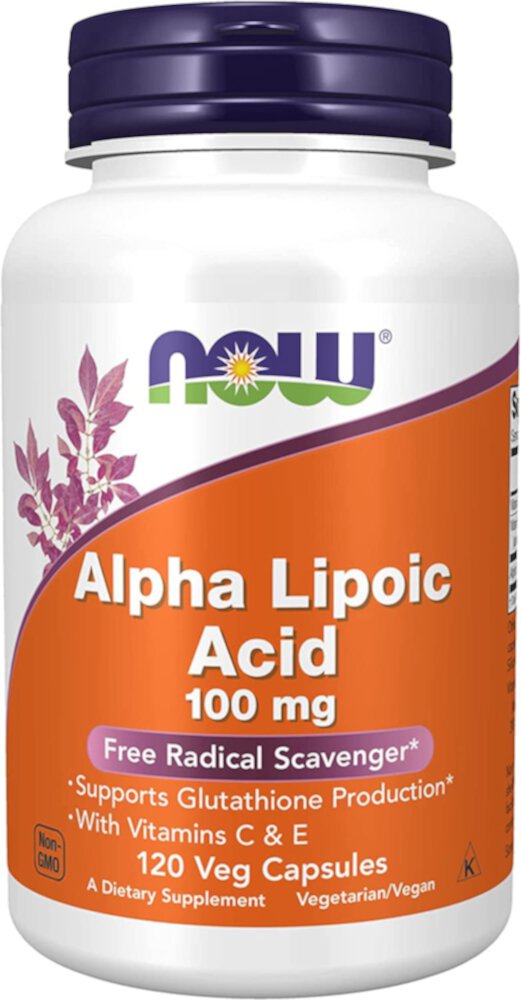 Alpha Lipoic Acid -- 100 mg - 120 Veg Capsules (Вегетарианские капсулы) NOW Foods