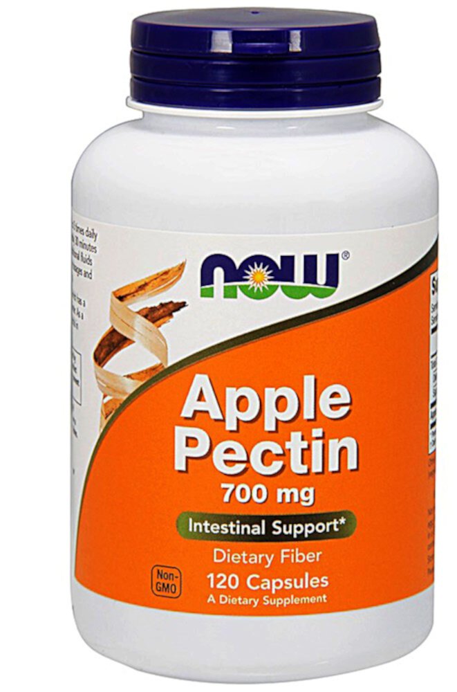 СЕЙЧАС яблочный пектин — 700 мг — 120 растительных капсул NOW Foods