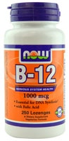 B-12 - 1000 мкг - 250 таблеток для рассасывания - NOW Foods NOW Foods