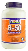 B-50 -- 250 Tablets (Таблетки) NOW Foods