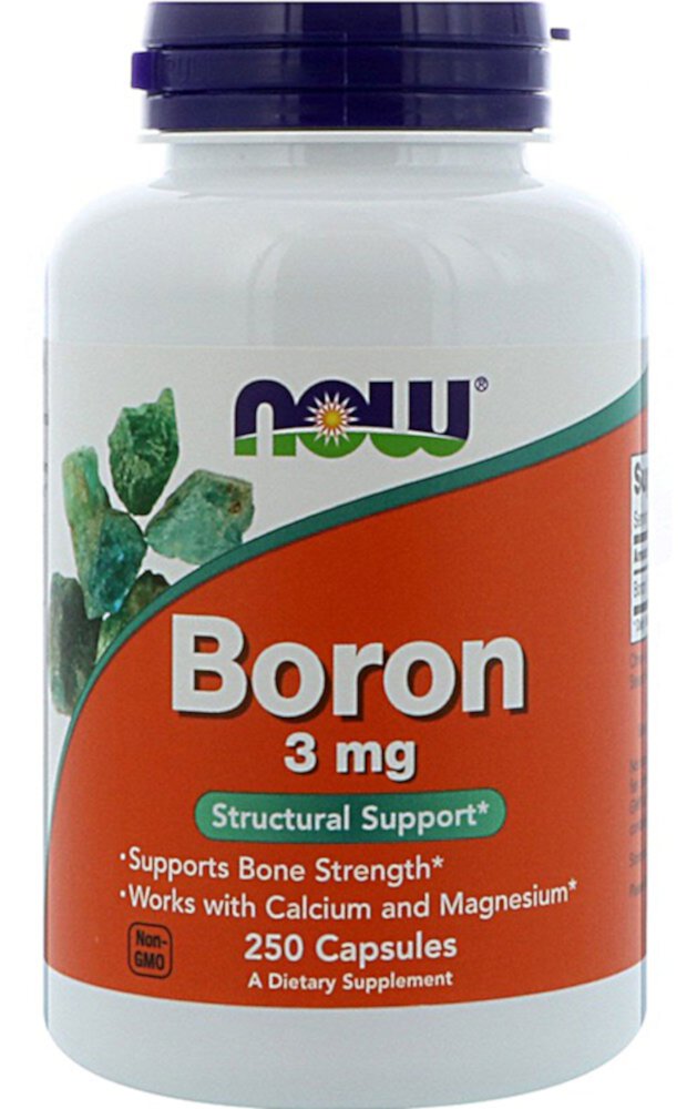 NOW Бор - 3 мг - 250 растительных капсул NOW Foods