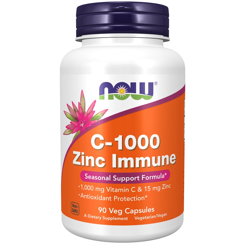 C-1000 Zinc Immune - 90 вегетарианских капсул - NOW Foods NOW Foods