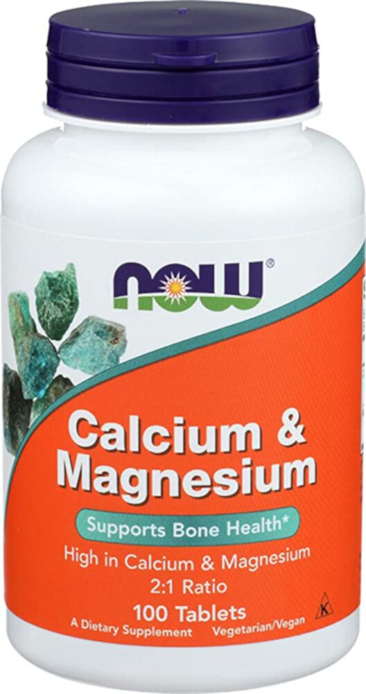 Calcium & Magnesium -- 100 Tablets (Таблетки) NOW Foods