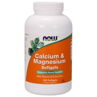 Calcium & Magnesium -- 240 Softgels (Мягкие капсулы) NOW Foods