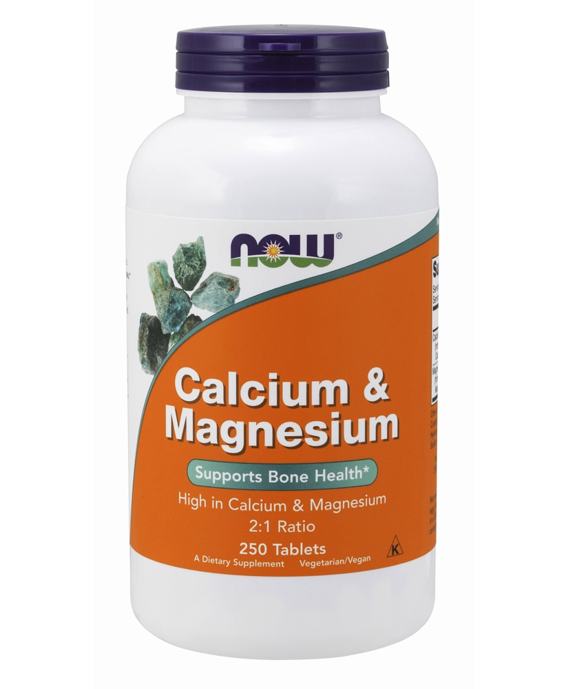 Calcium & Magnesium -- 250 Tablets (Таблетки) NOW Foods