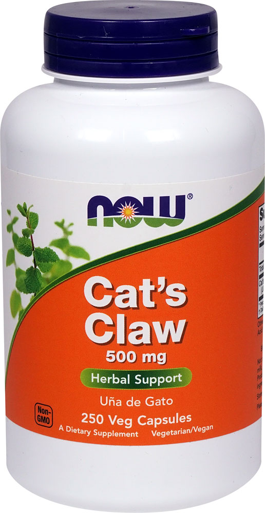 Кошачий коготь — 500 мг — 250 растительных капсул NOW Foods