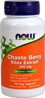 Экстракт ягод витекса витекса -- 300 мг -- 90 капсул Vcaps® NOW Foods