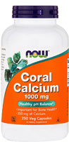 Коралловый кальций - 1000 мг - 250 вегетарианских капсул - NOW Foods NOW Foods