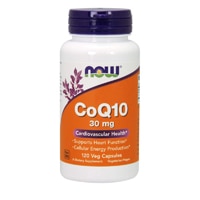 CoQ10 -- 30 mg - 120 Veg Capsules (Вегетарианские капсулы) NOW Foods