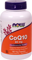 NOW CoQ10 -- 60 мг -- 180 капсул Vcaps® NOW Foods