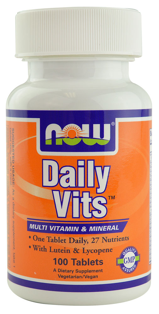 NOW Daily Vits Мультивитамины и минералы -- 100 таблеток NOW Foods
