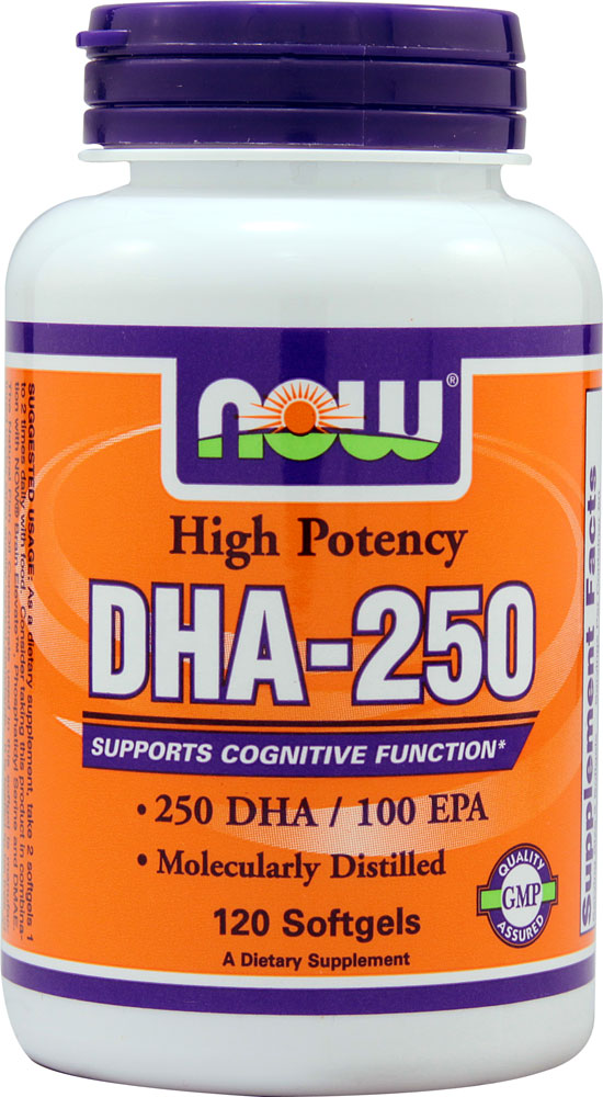 DHA-250 High Potency -- 120 Softgels (Мягкие капсулы) NOW Foods