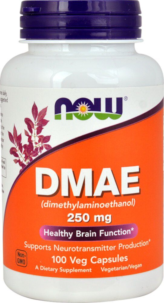 DMAE (Диметиламиноэтанол) - 250 мг - 100 растительных капсул - NOW Foods NOW Foods