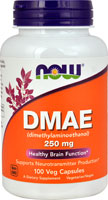 DMAE (Диметиламиноэтанол) - 250 мг - 100 растительных капсул - NOW Foods NOW Foods