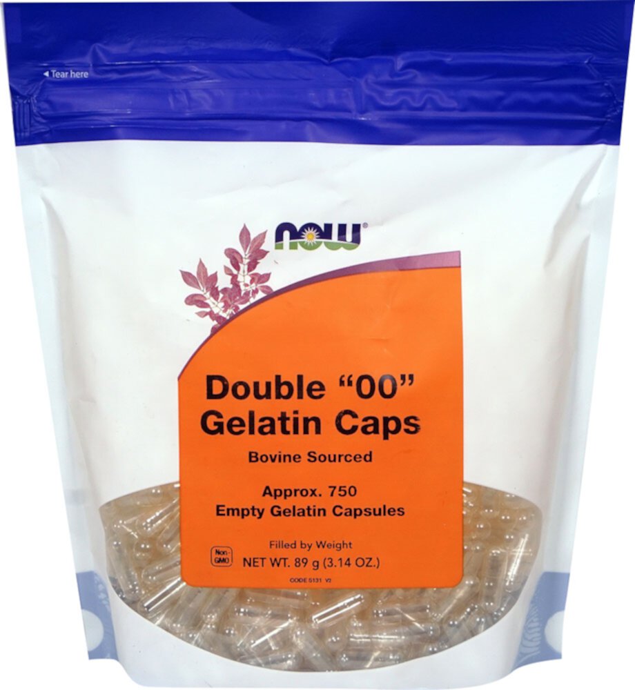 Double "00" Empty Gelatin Caps -- 750 Capsules (Капсулы) NOW Foods