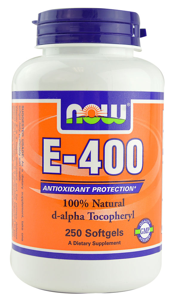 E-400 d-alpha Tocopheryl - 250 мягких капсул - NOW Foods NOW Foods